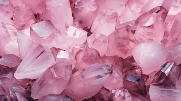 Cristal de quartzo rosa ressaltando amor incondicional e cura emocional